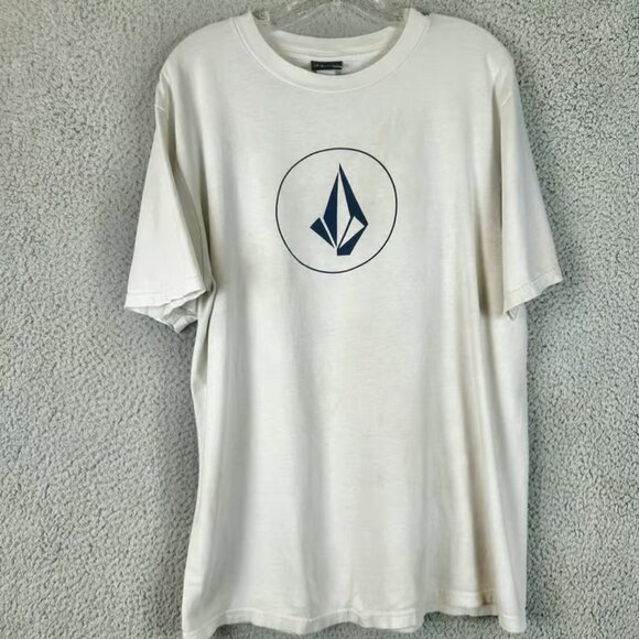 Vintage Volcom Classic Logo Spellout Graphic Tee Shirt Size Large Y2K Blink Punk - Picture 1 of 3